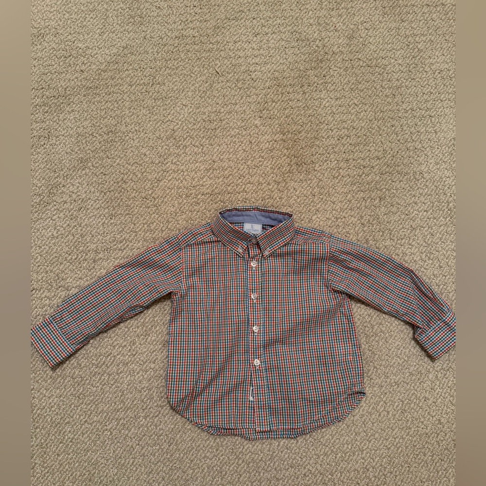Little English Red, Blue, & Green Plaid Button Down Shirt